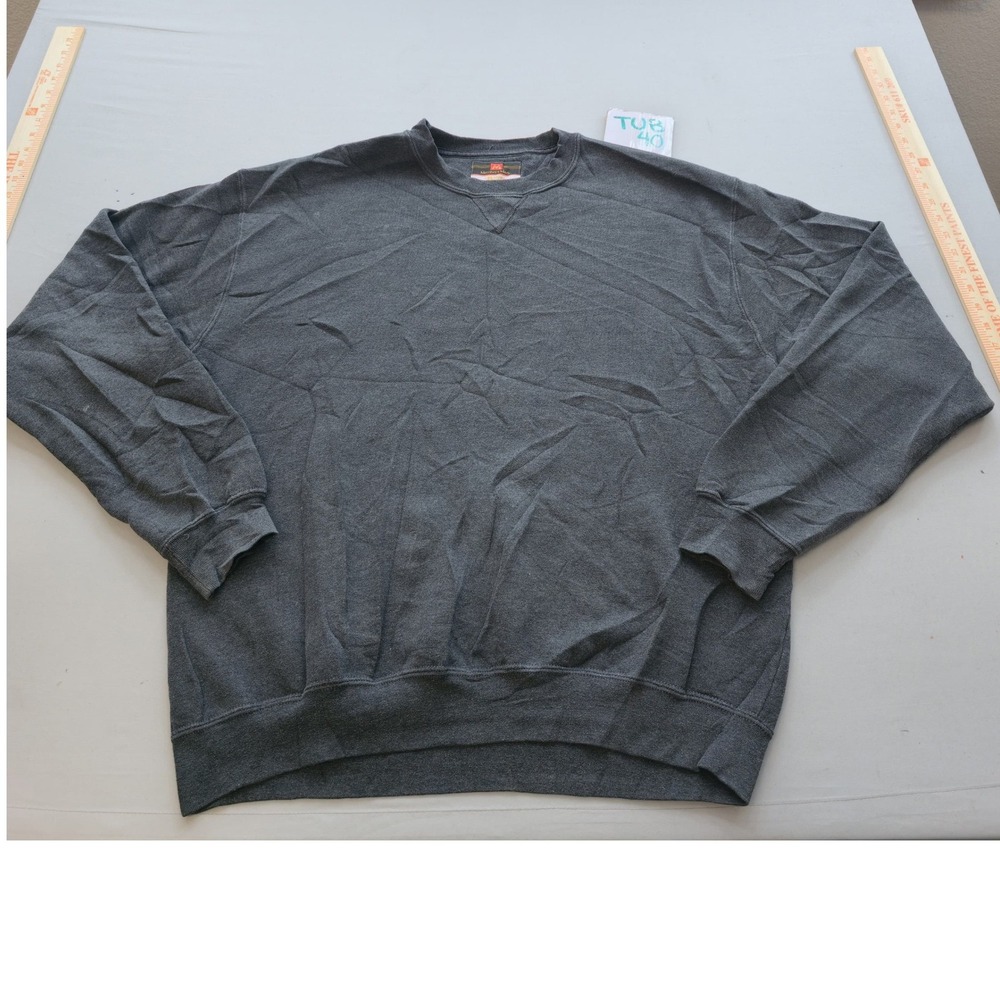 Members Mark by Russell Athletic Mens XL Gray Crewneck Sweatshirt V-Stitch